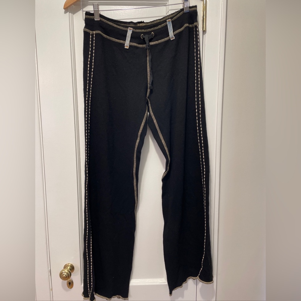 RILEY pant black cashmere women Medium Stitching Jean sweat Straight Leg Vintage